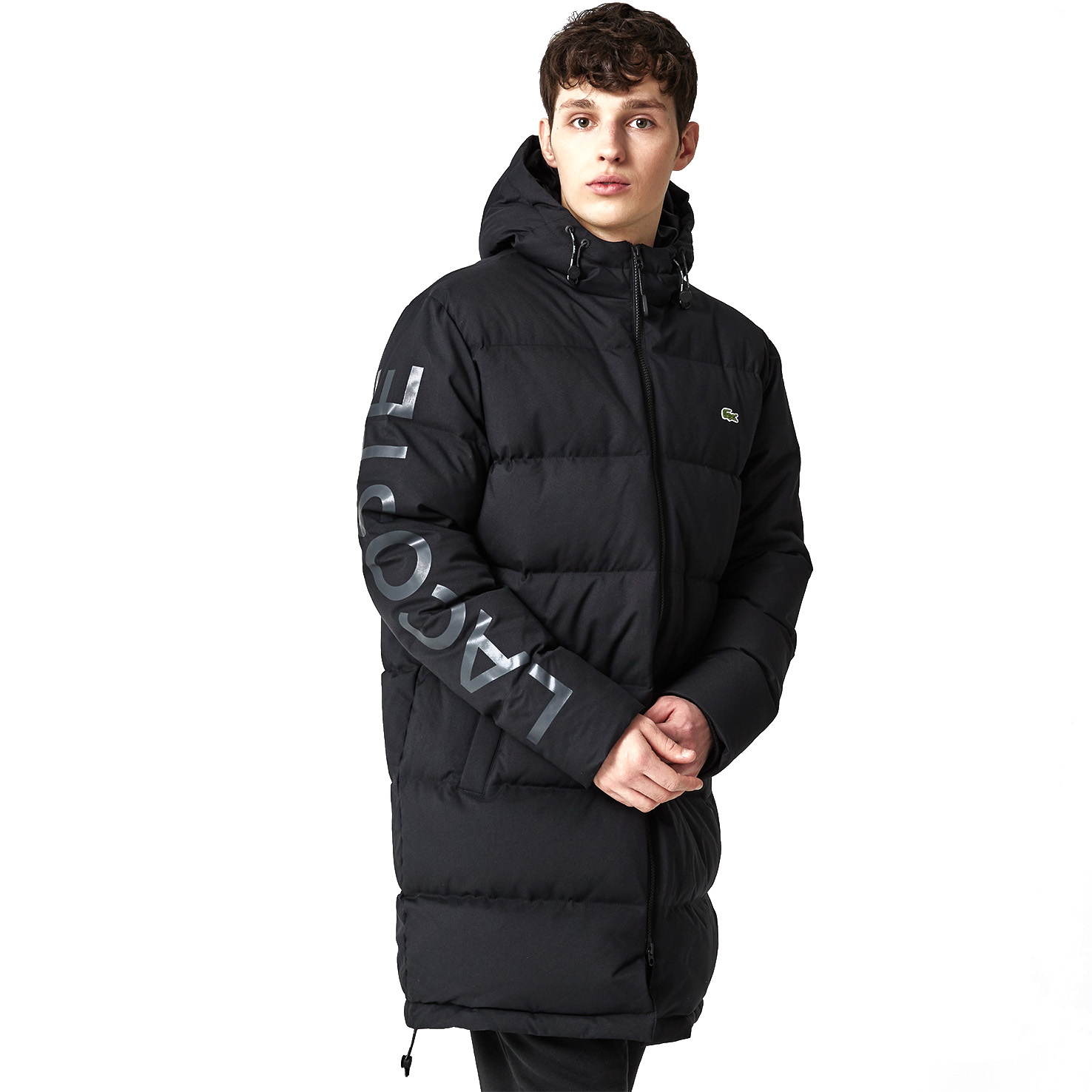 Мужская утеплённая куртка Lacoste Long Hooded Quilted стандартного кроя
