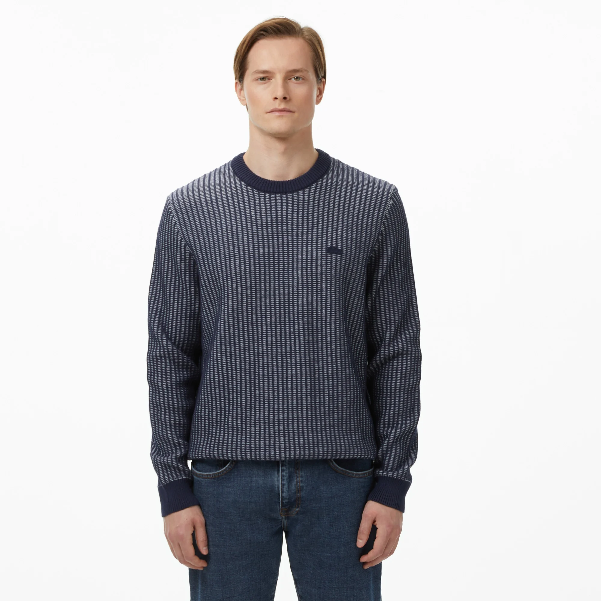 Мужской свитер Lacoste из смеси хлопка и шерсти