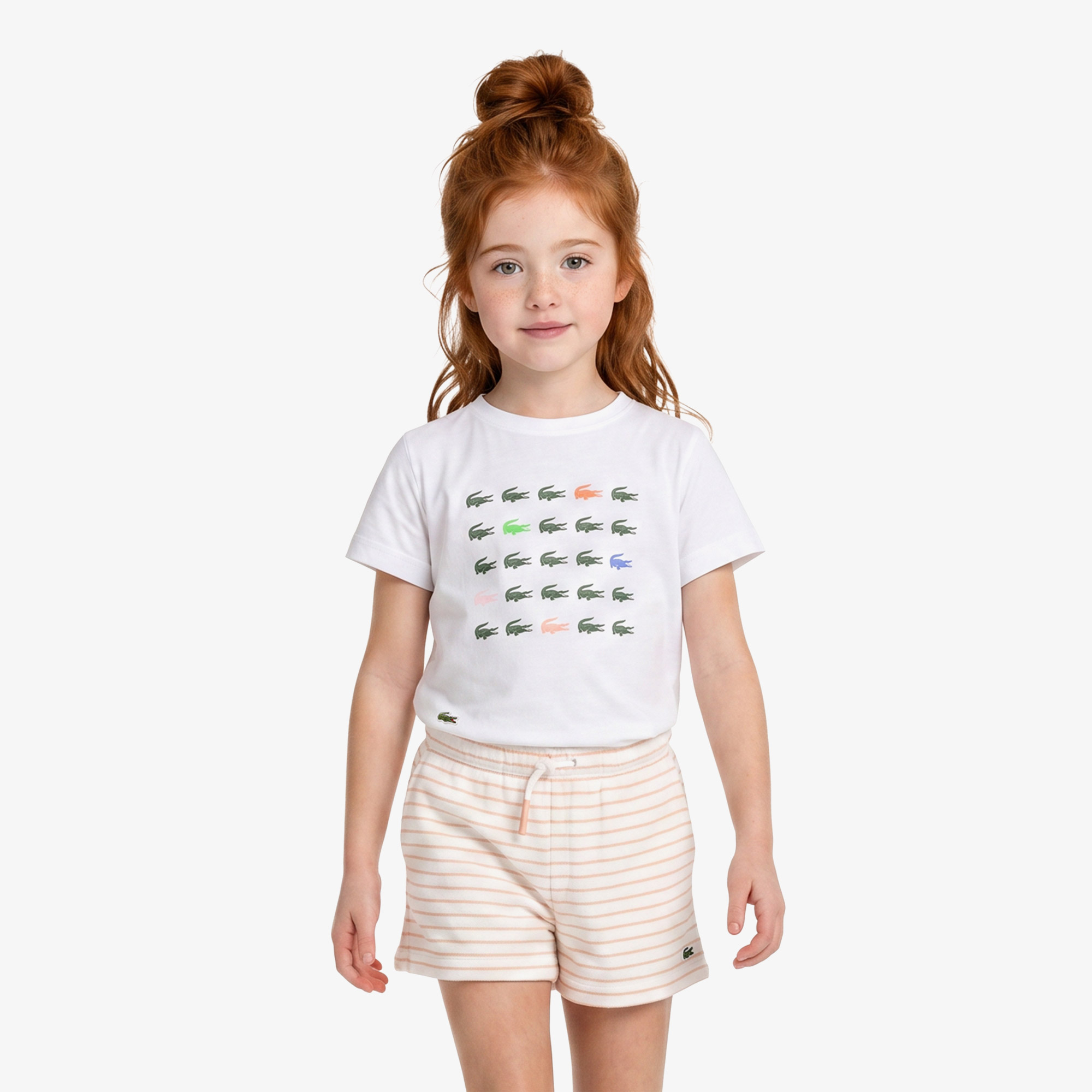 Детская хлопковая футболка Lacoste