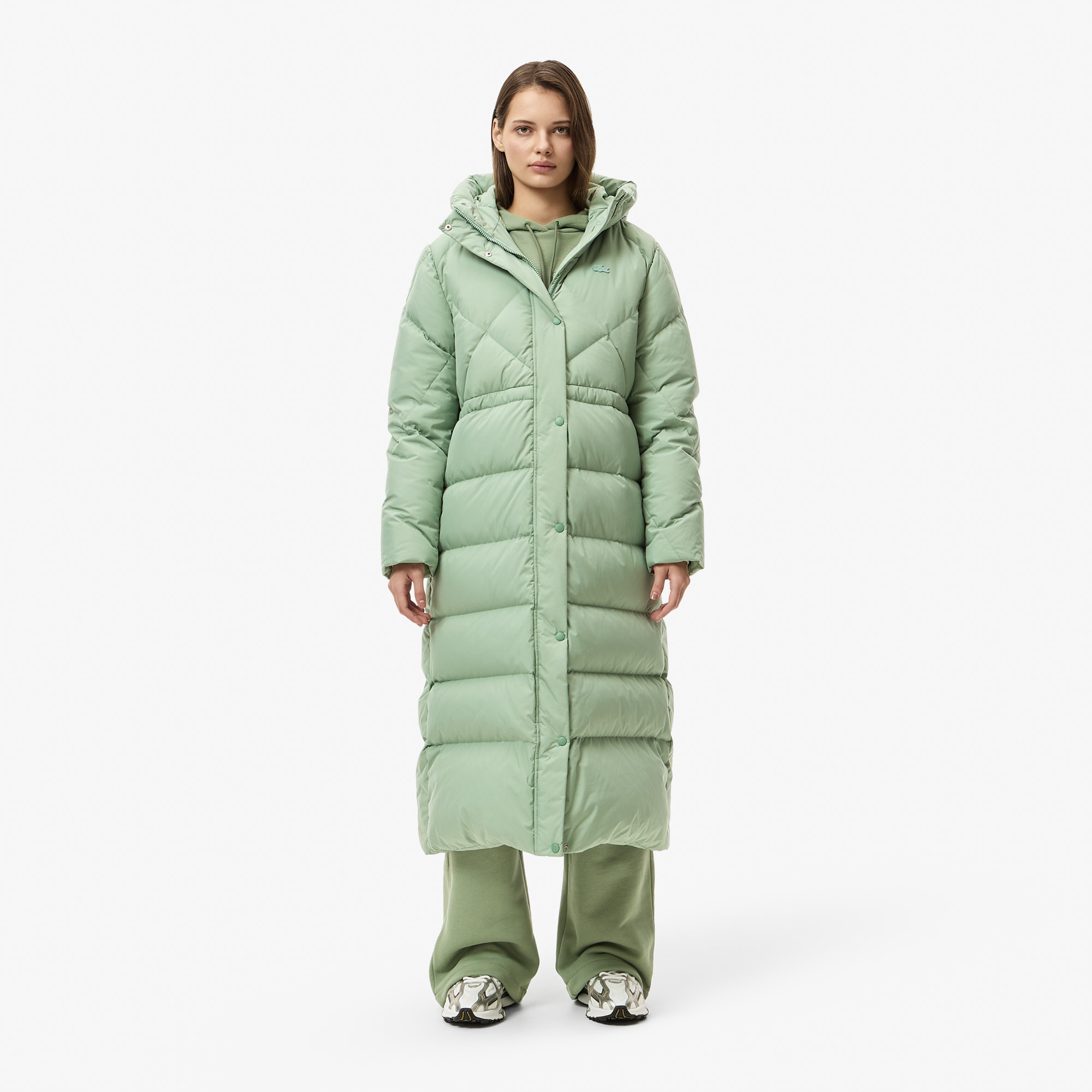 Женская парка Lacoste с капюшоном