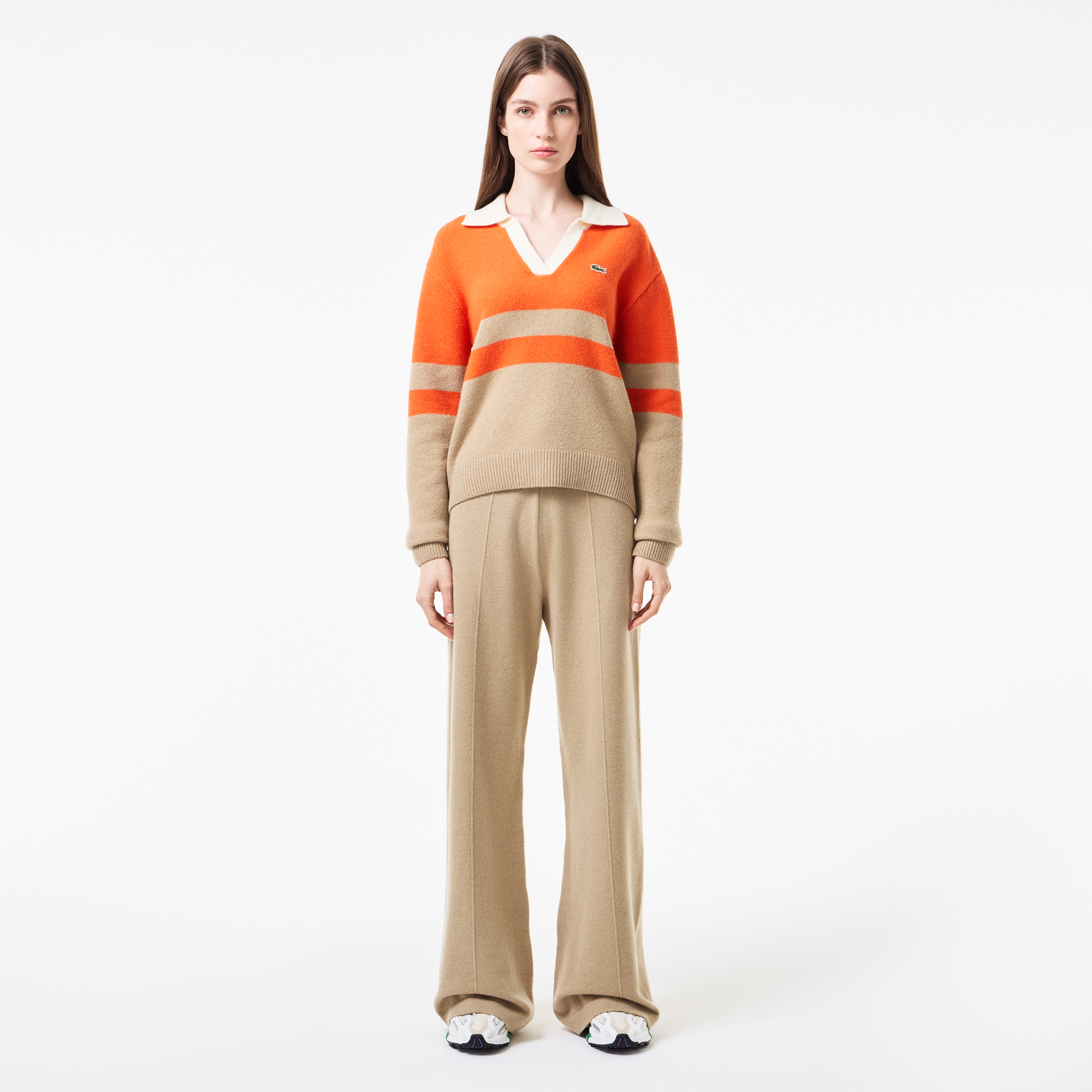 Женские шерстяные брюки Lacoste свободного кроя
