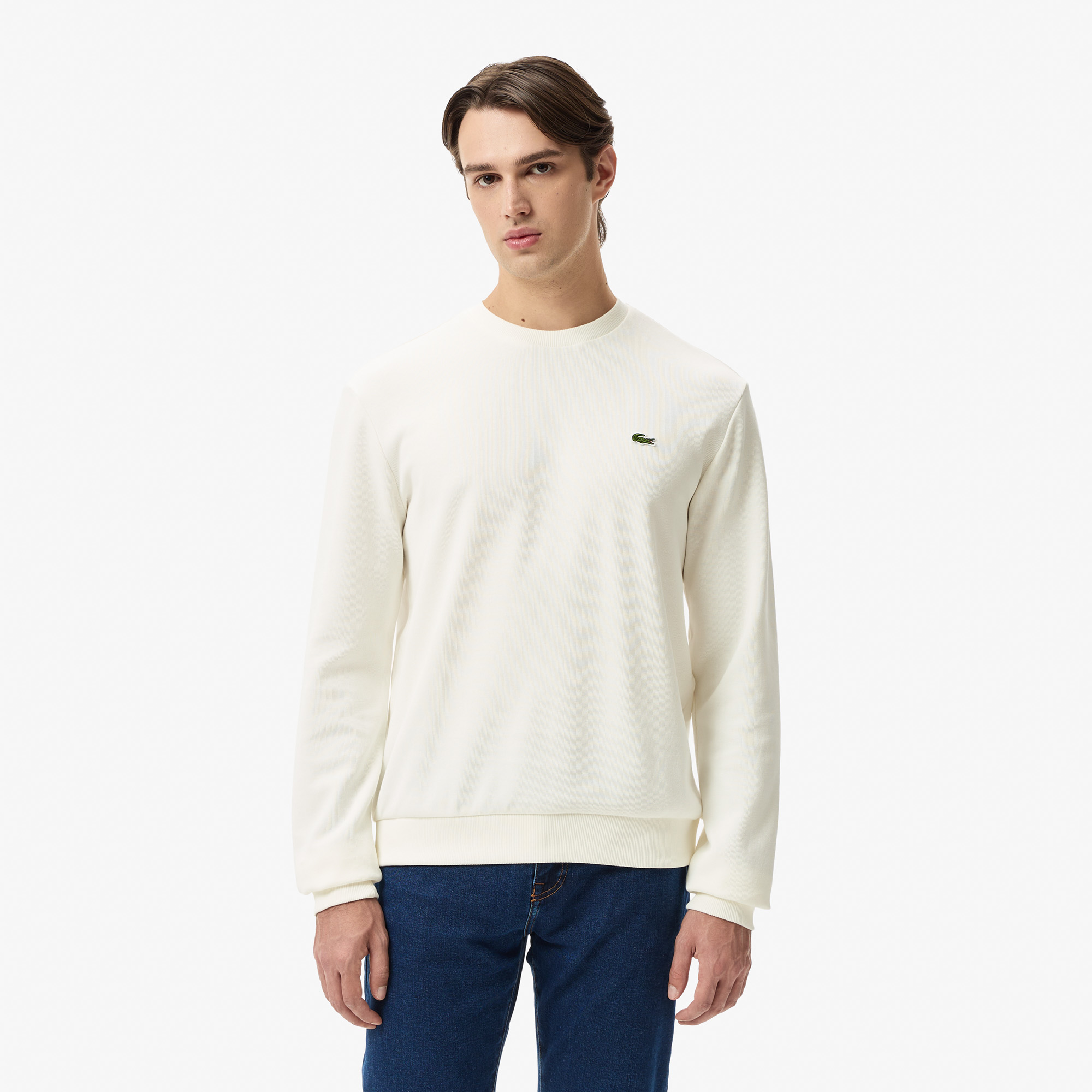 Мужская хлопковая футболка Lacoste с длинным рукавом