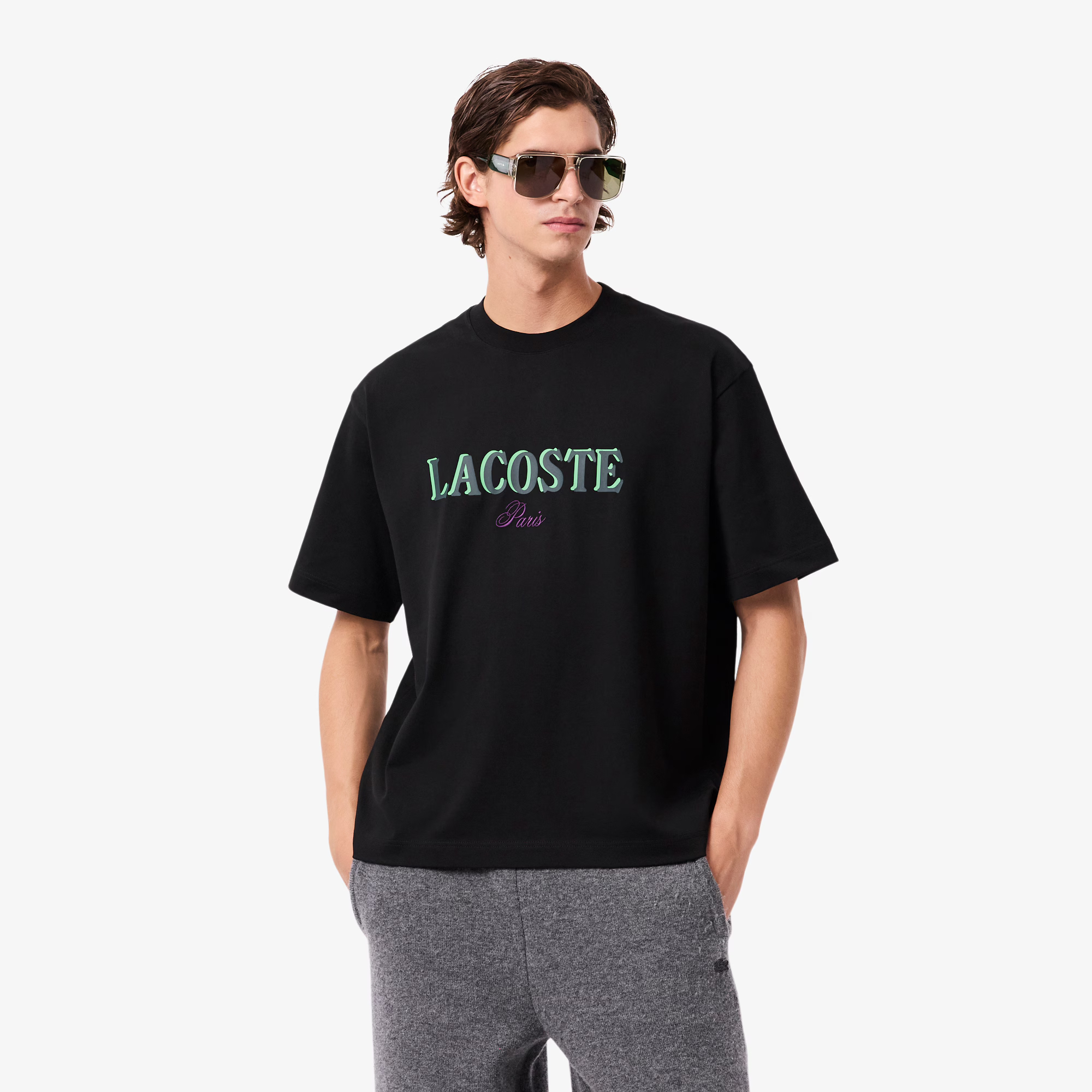 Мужская футболка Lacoste свободного кроя из органического хлопка