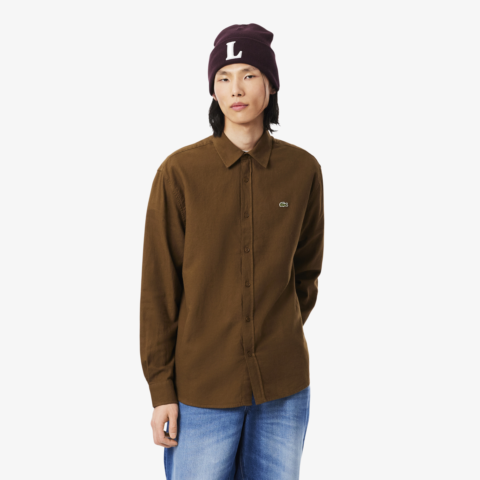 Мужская хлопковая рубашка Lacoste
