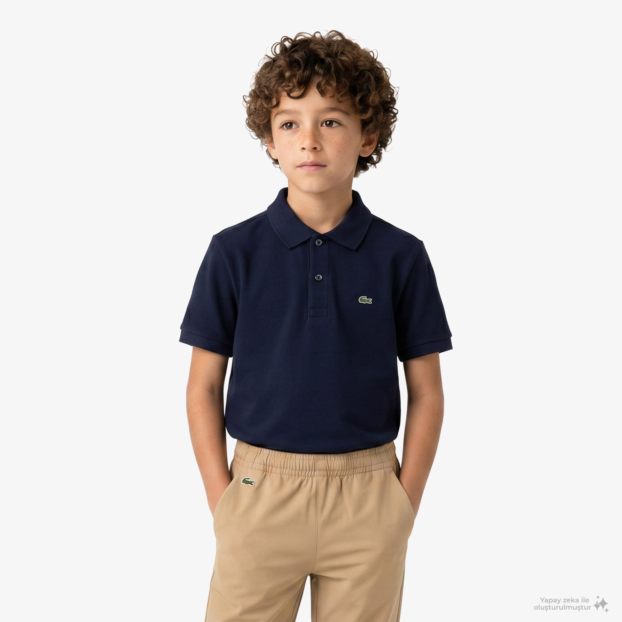 Детское хлопковое поло Lacoste