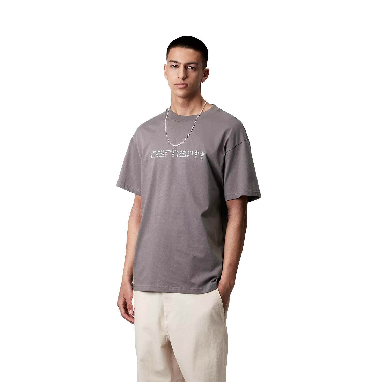 

Rivet Script T-SHIRT, Серый