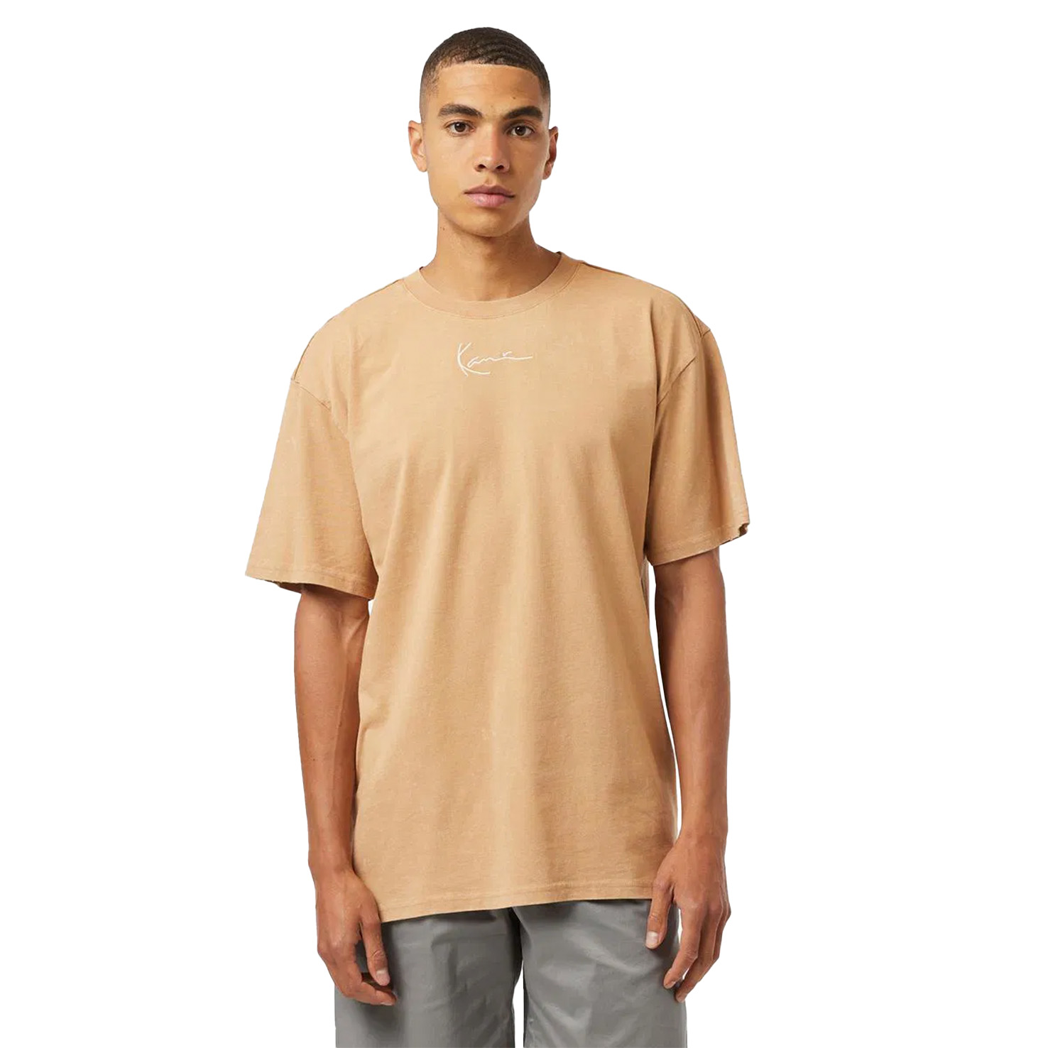 SMALL SIGNATURE DISTRESSED HEAVY JERSEY TEE