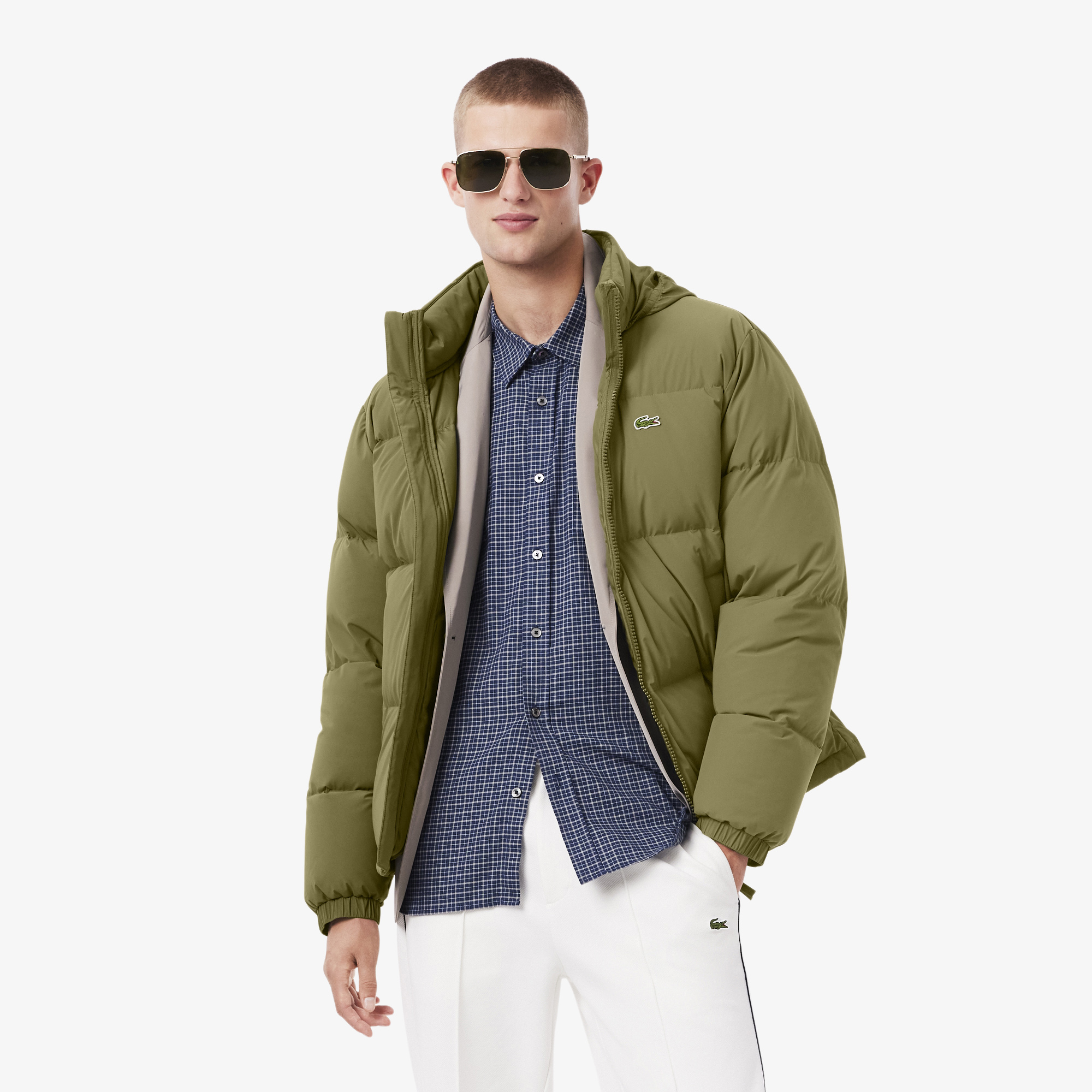 Водоотталкивающая пуховая куртка Lacoste с капюшоном