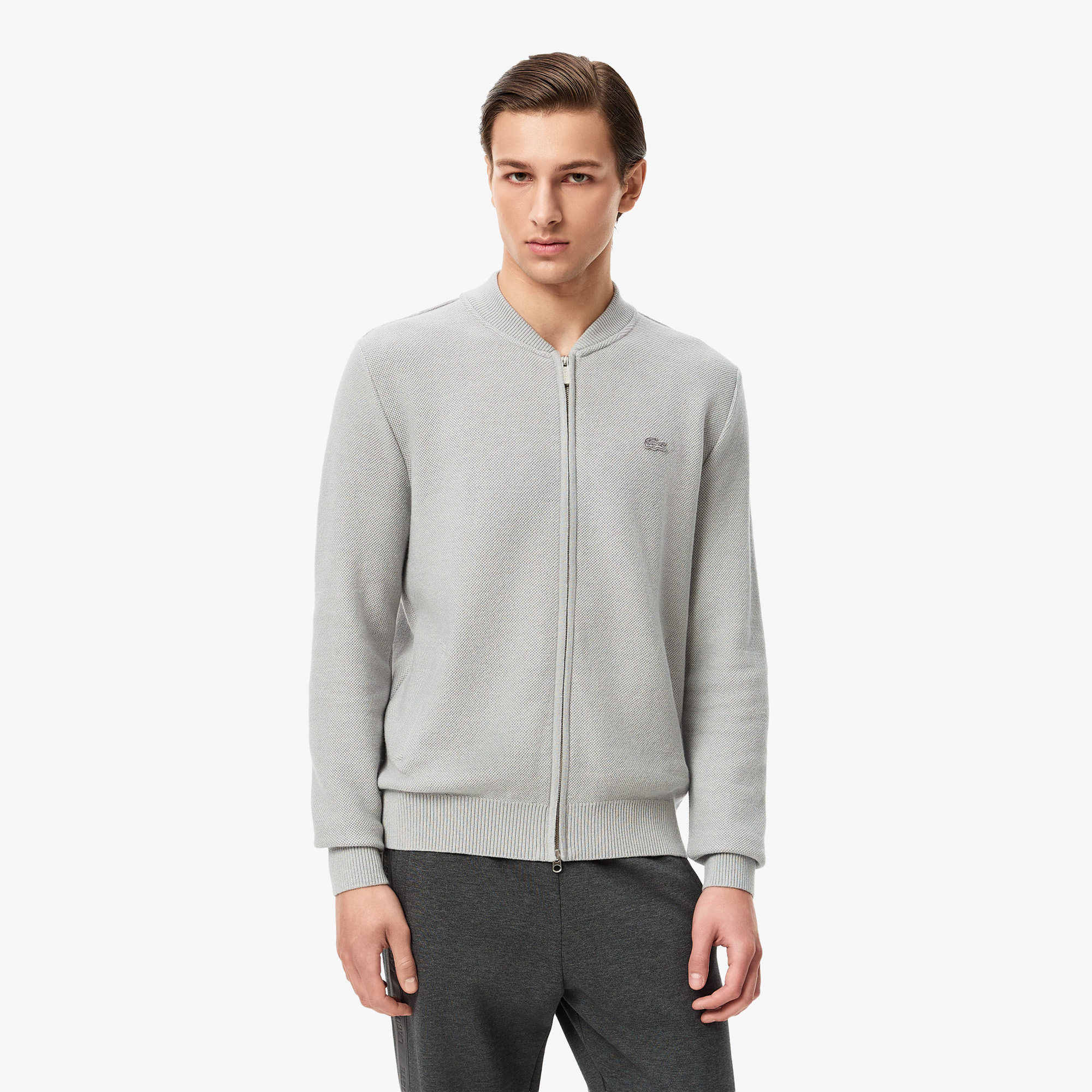 Мужской кардиган Lacoste на молнии классического кроя