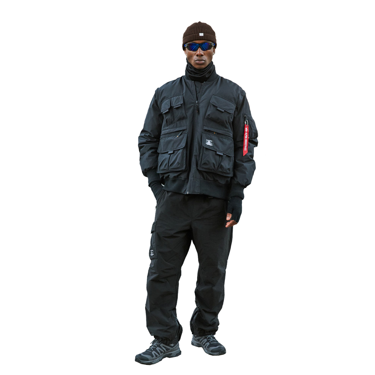 

MULTI POCKET FLIGHT JACKET, Черный