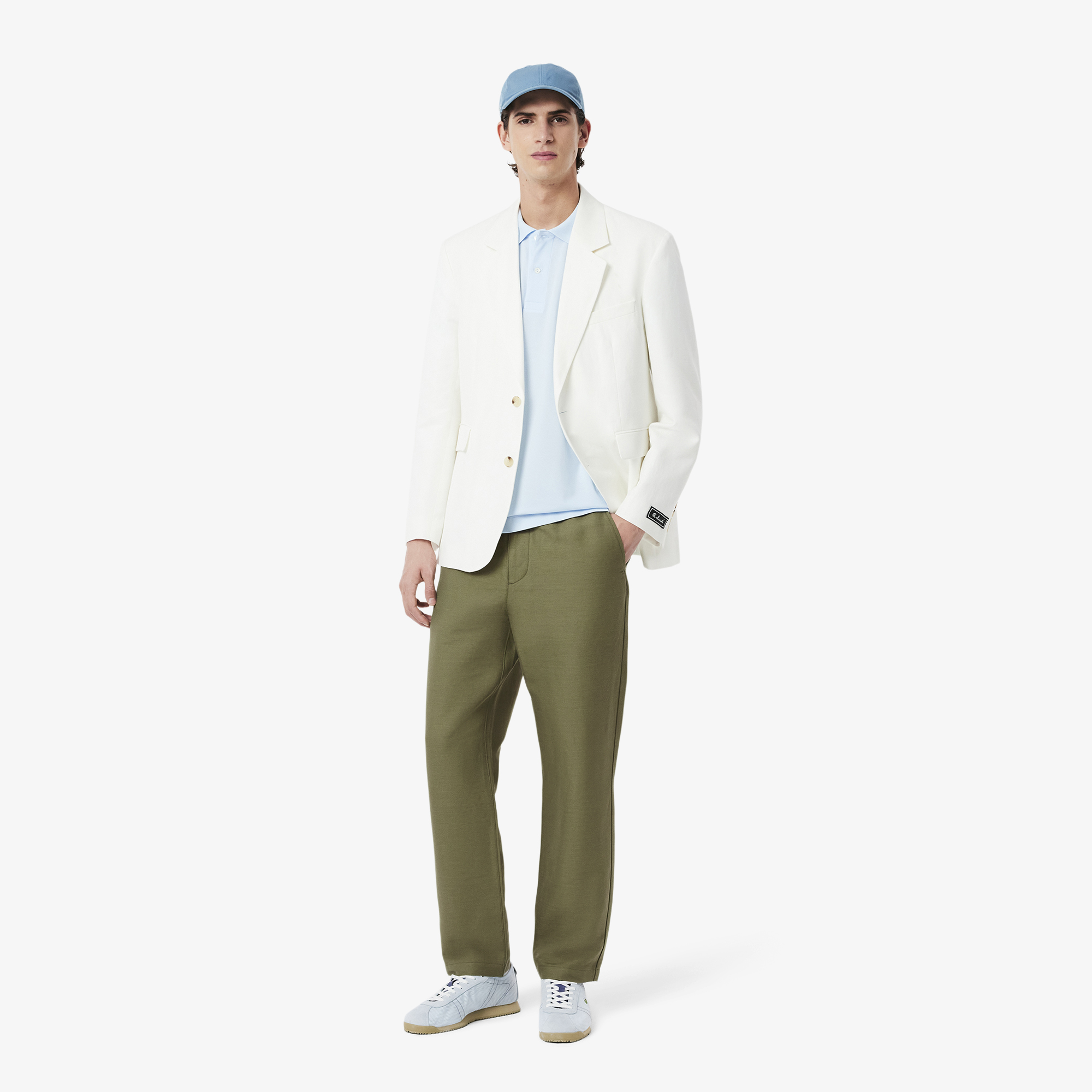 Мужские спортивные брюки Lacoste из смеси льна и вискозы