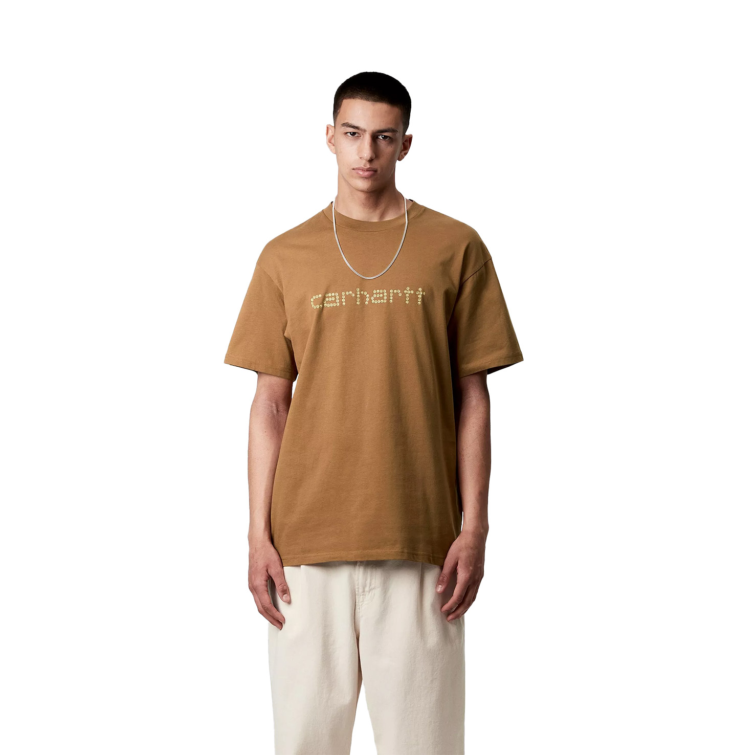 

Rivet Script T-SHIRT, Коричневый