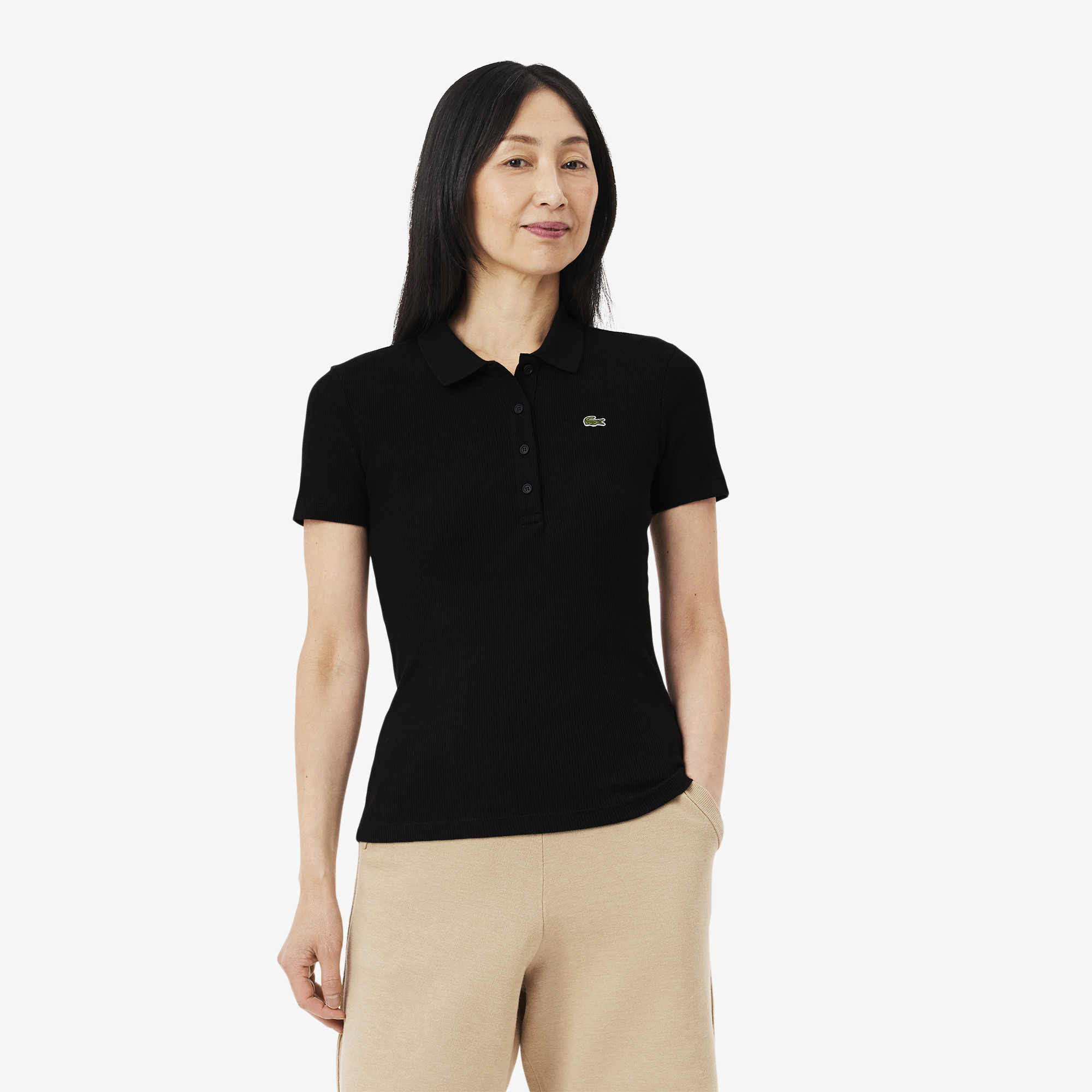 Женское поло Lacoste приталенного кроя из органического хлопка