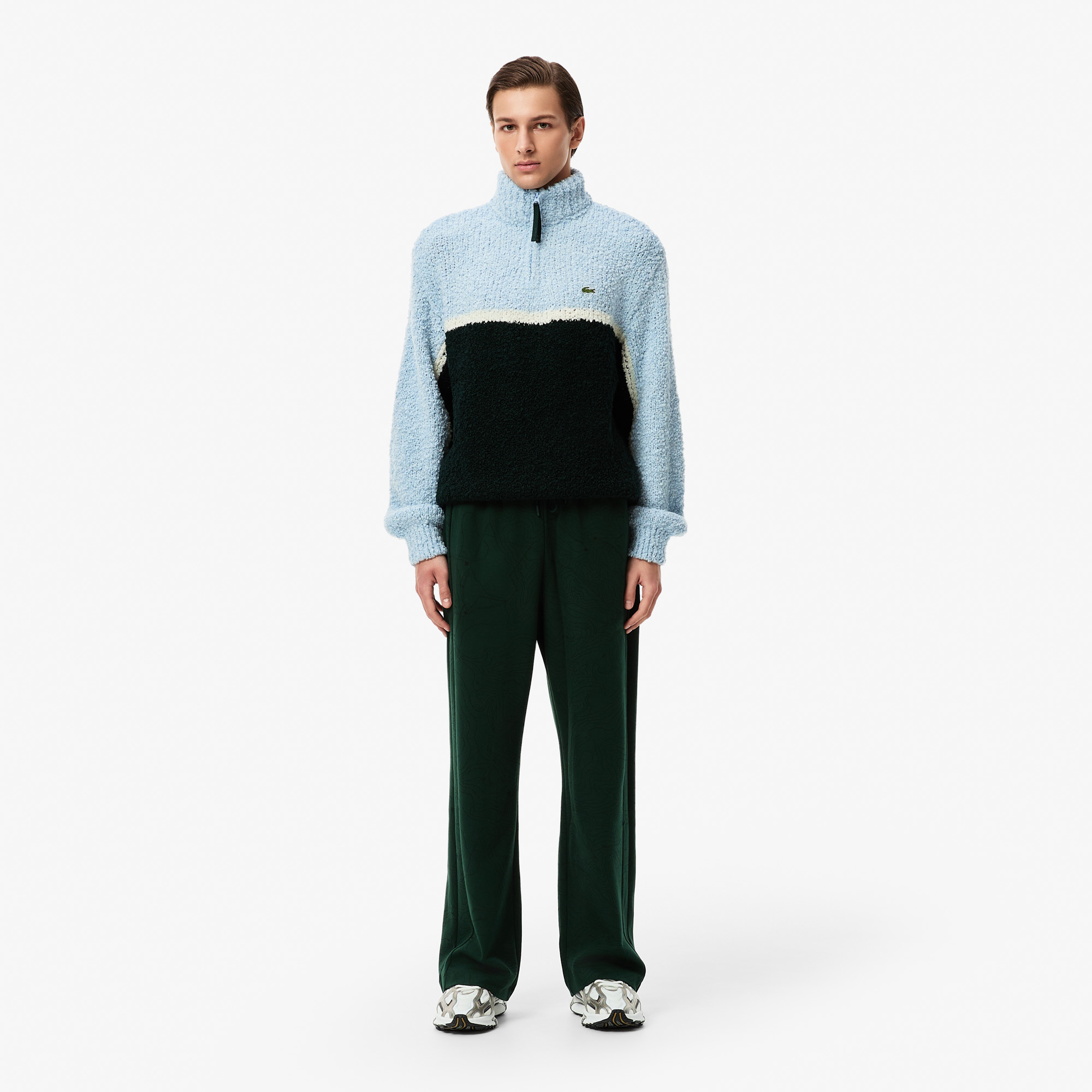 Мужские хлопковые спортивные брюки Lacoste оверсайз