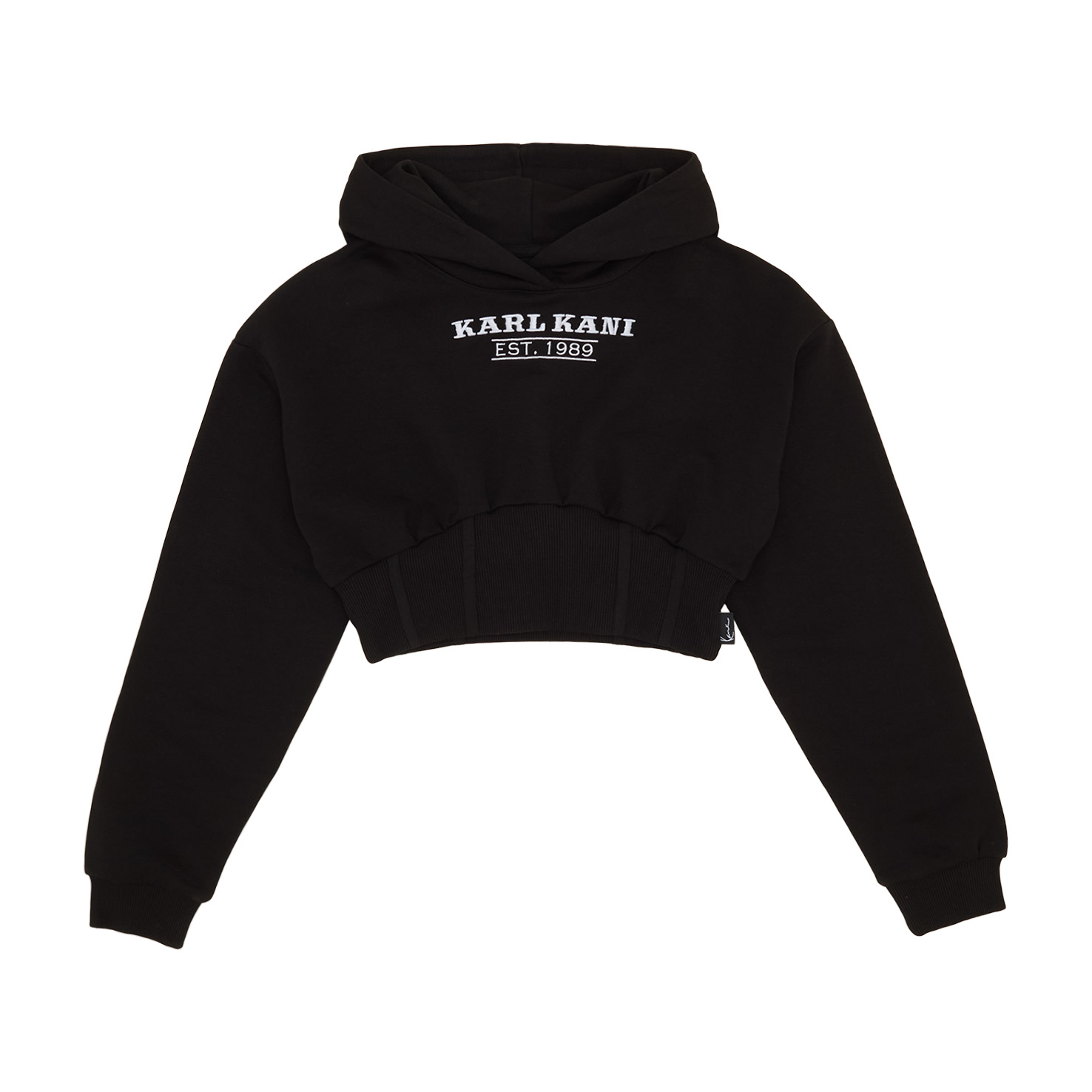 WOVEN SIGNATURE CORSET HOODIE