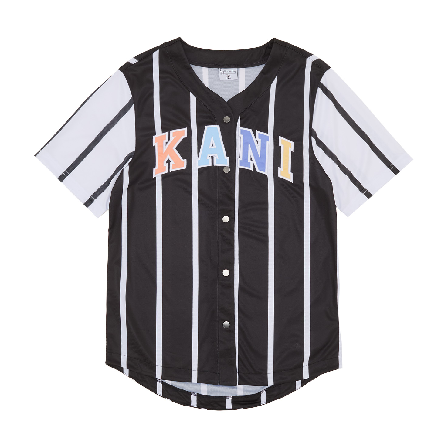 SERIF STRIPED BLOCK BASEBALL SHIRT