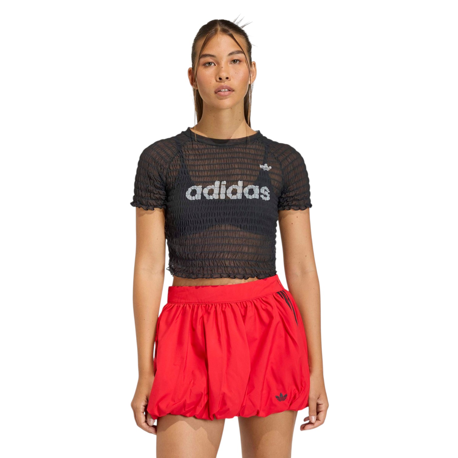 SMOCKED TEE