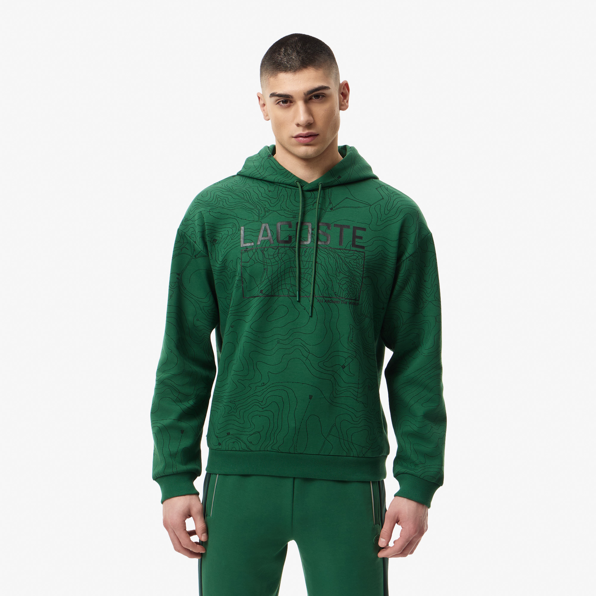 Мужской хлопковый свитшот Lacoste оверсайз