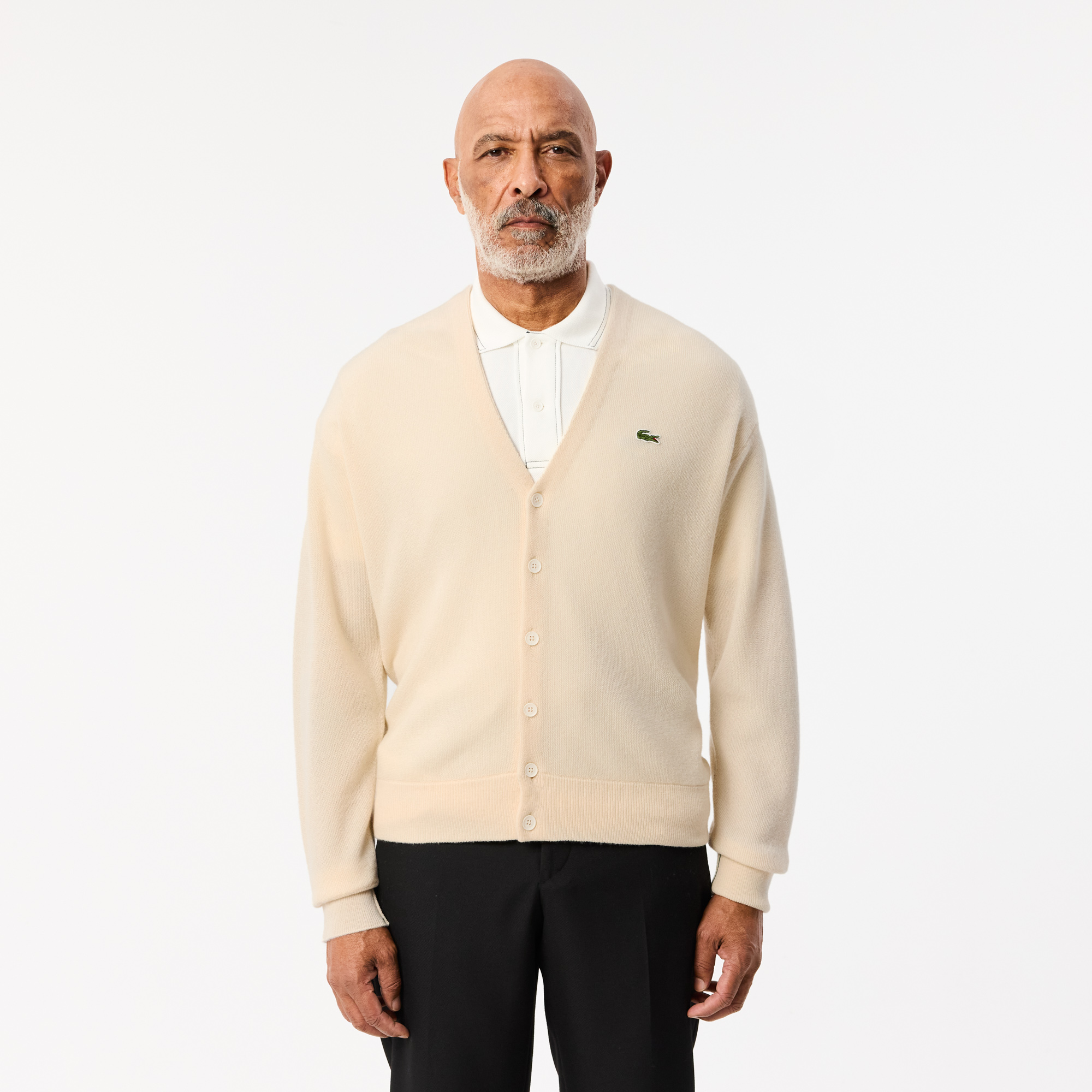Мужской шерстяной кардиган Lacoste свободного кроя