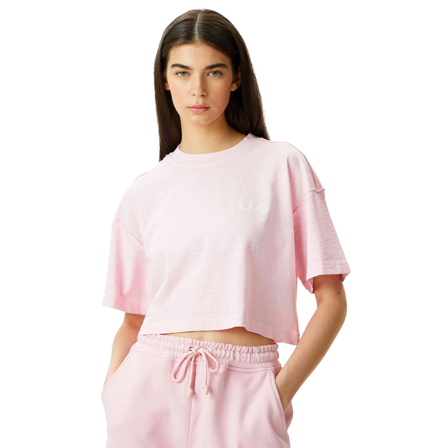 BIG LOGO W CROP T-SHIRT