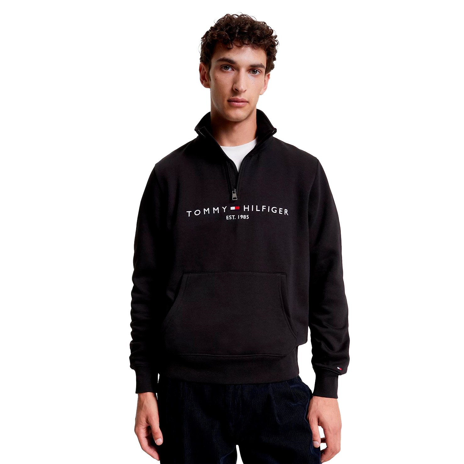 TOMMY LOGO MOCKNECK