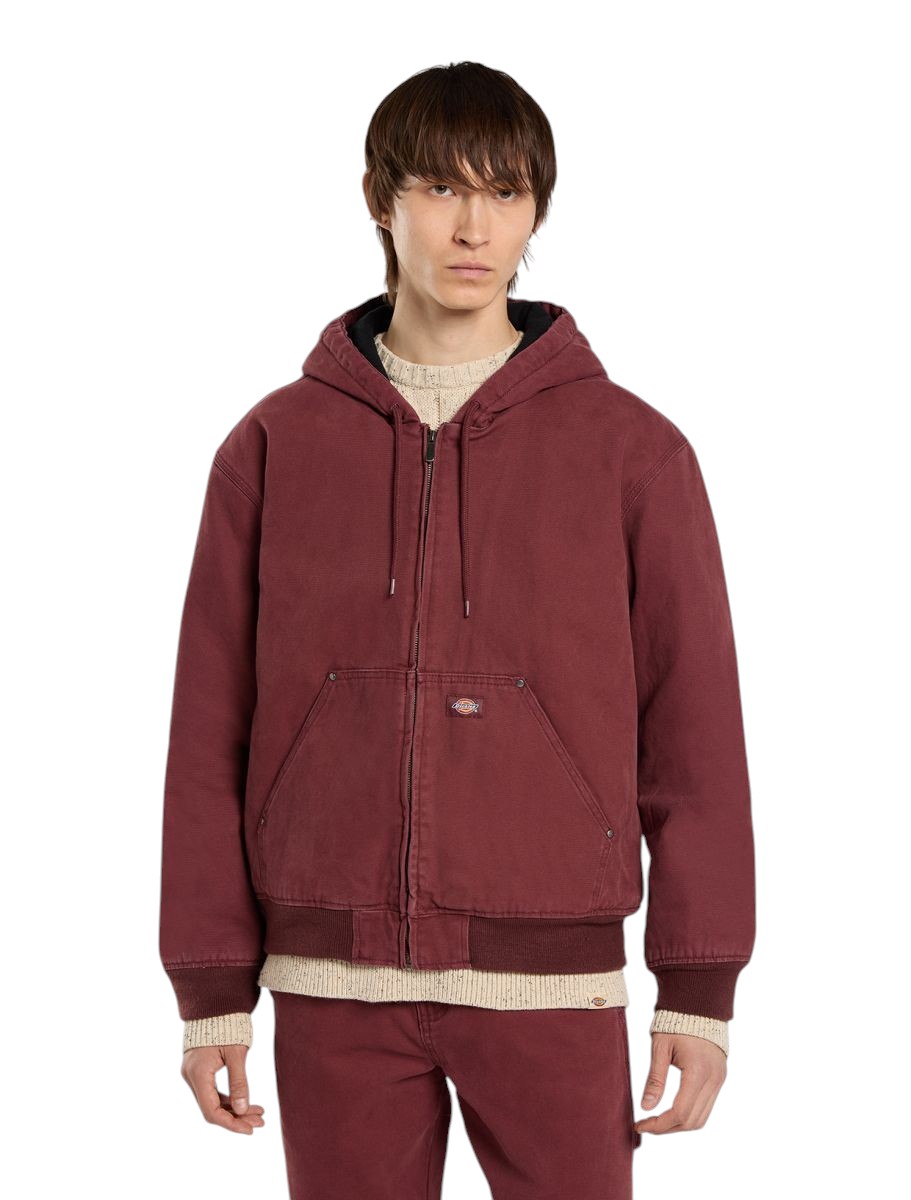 

HILHAM HOODED CANVAS JACKET, Бордовый