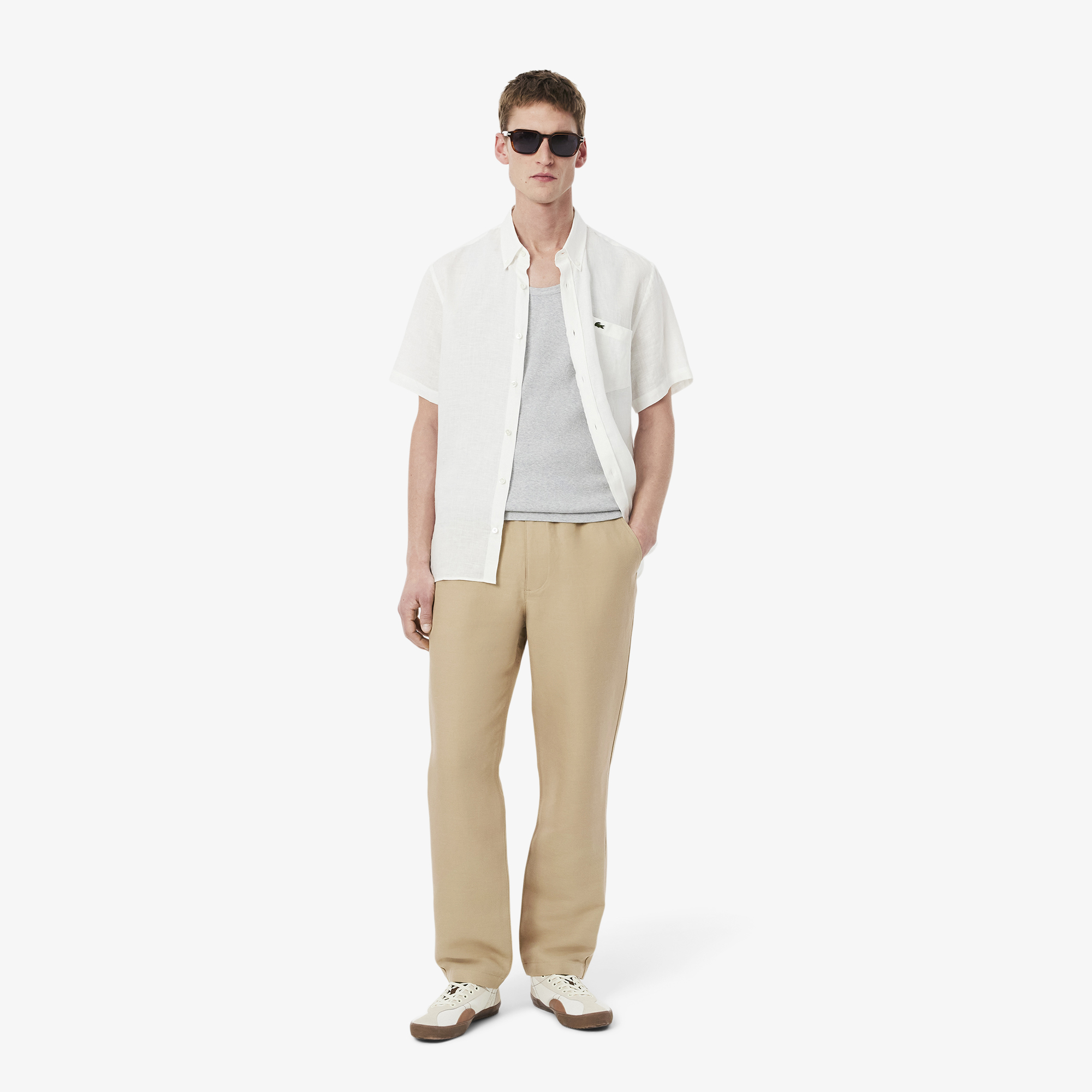 Мужские спортивные брюки Lacoste из смеси льн...
