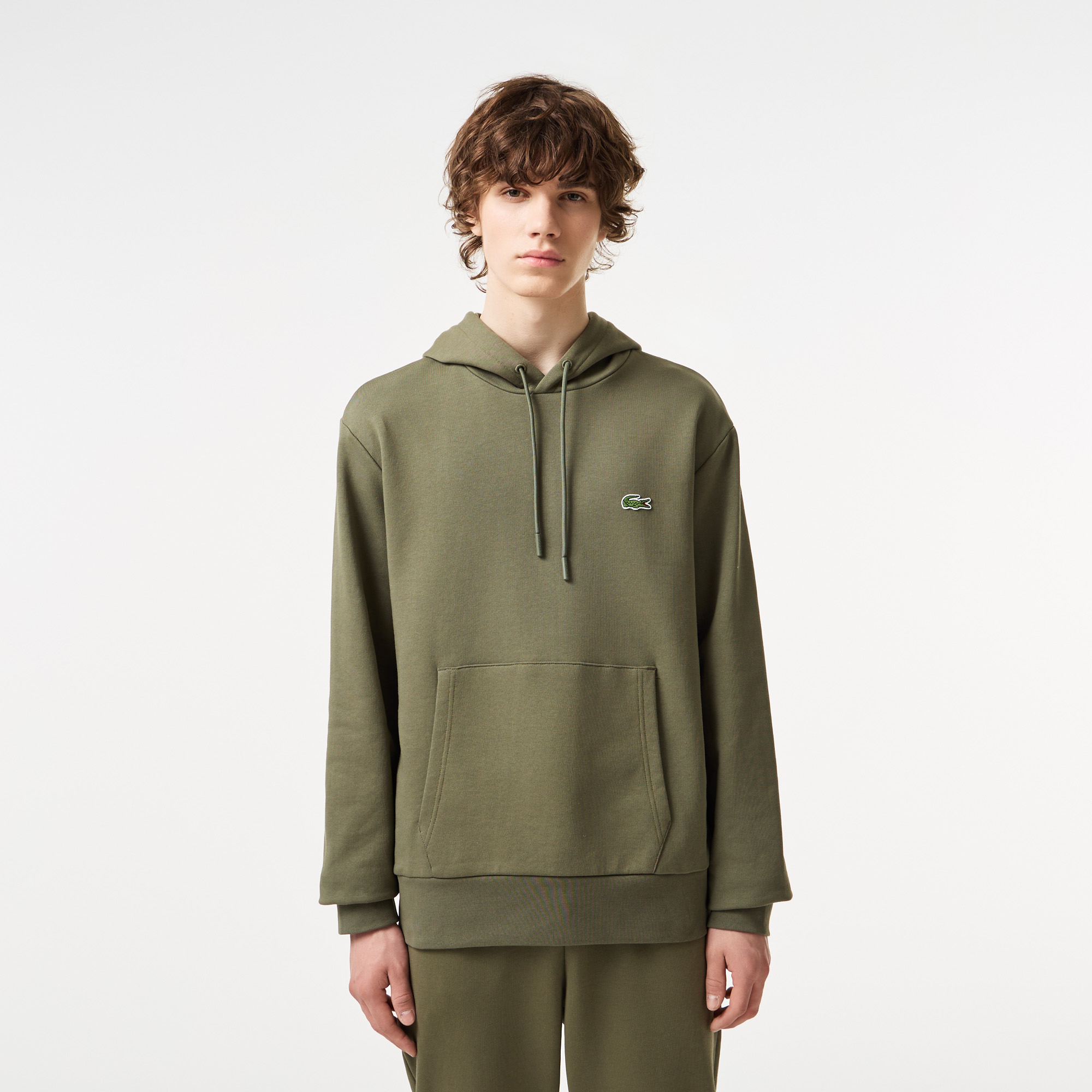 Мужская толстовка - худи Lacoste классического кроя из органического хлопка
