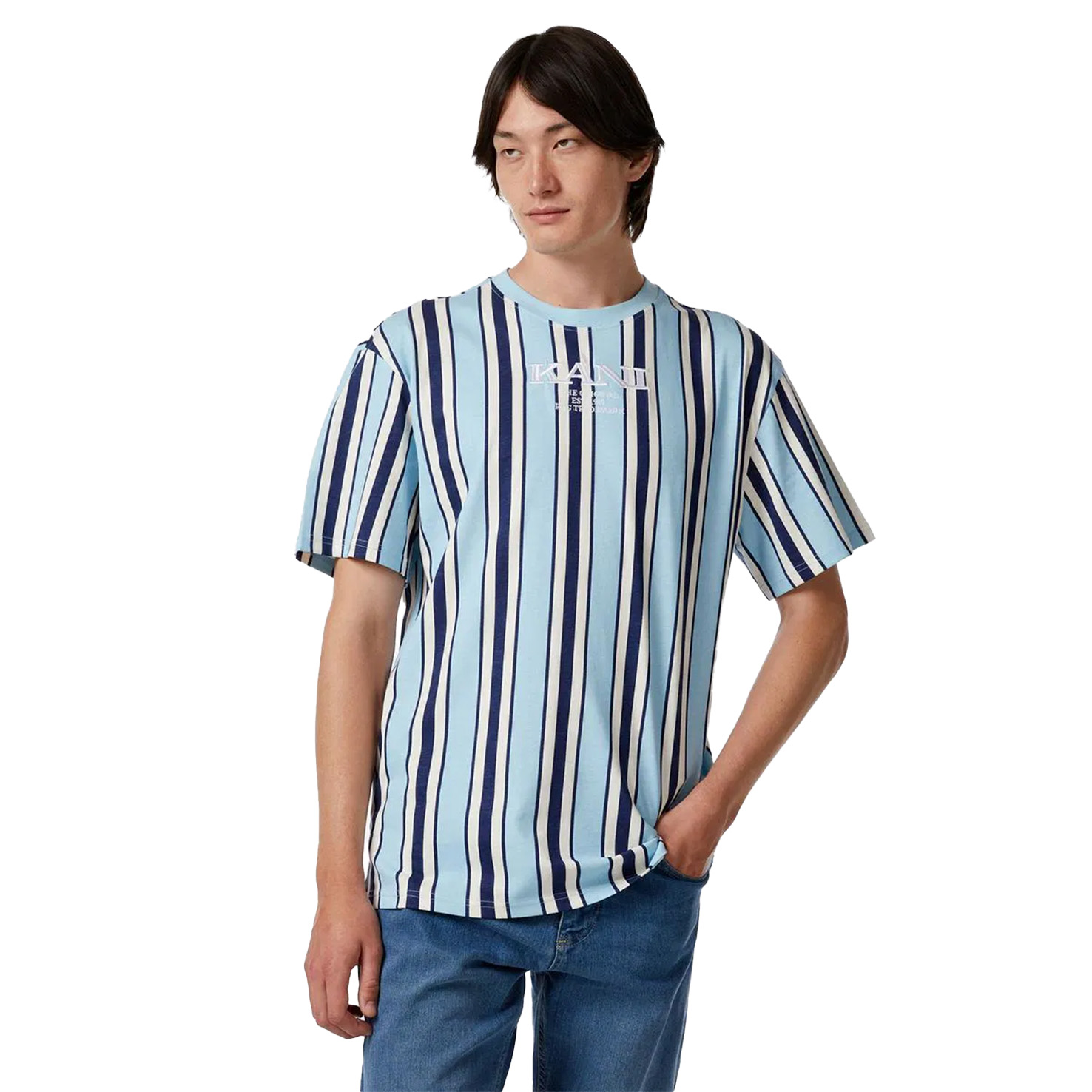 

RETRO STRIPED TEE, Голубой