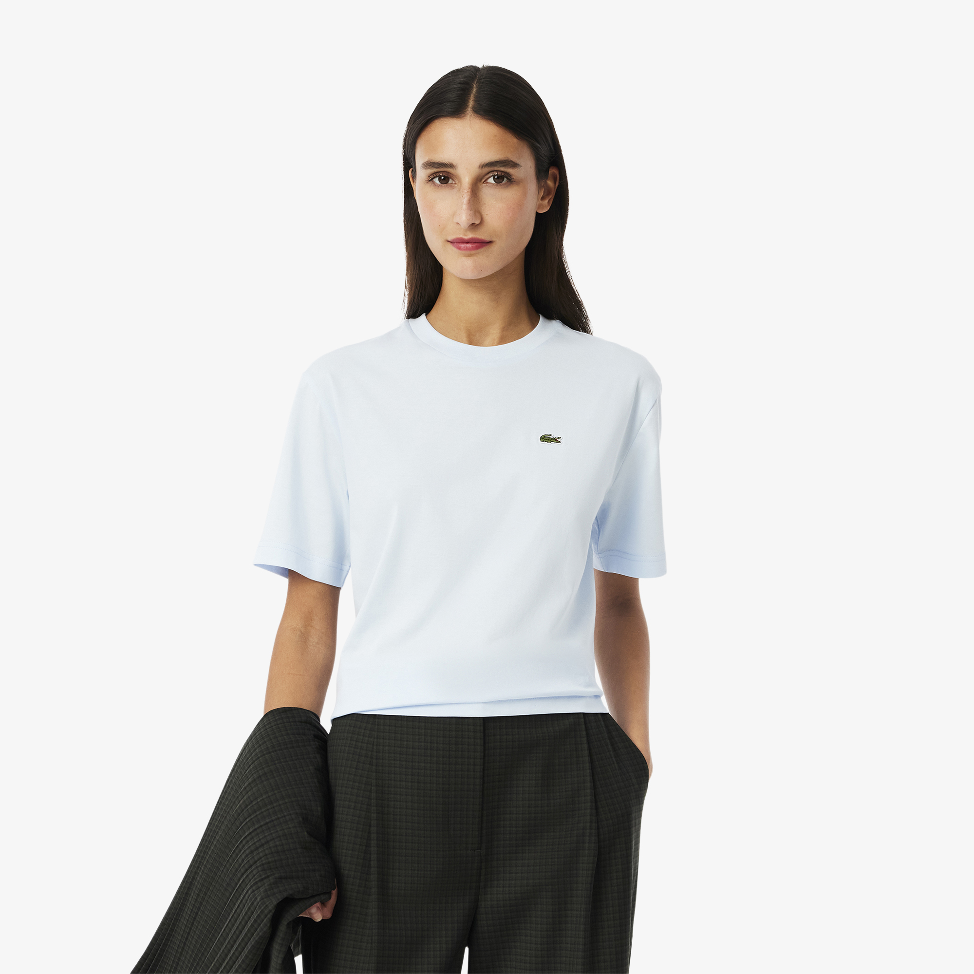 Женская футболка Lacoste свободного кроя из мягкого хлопка