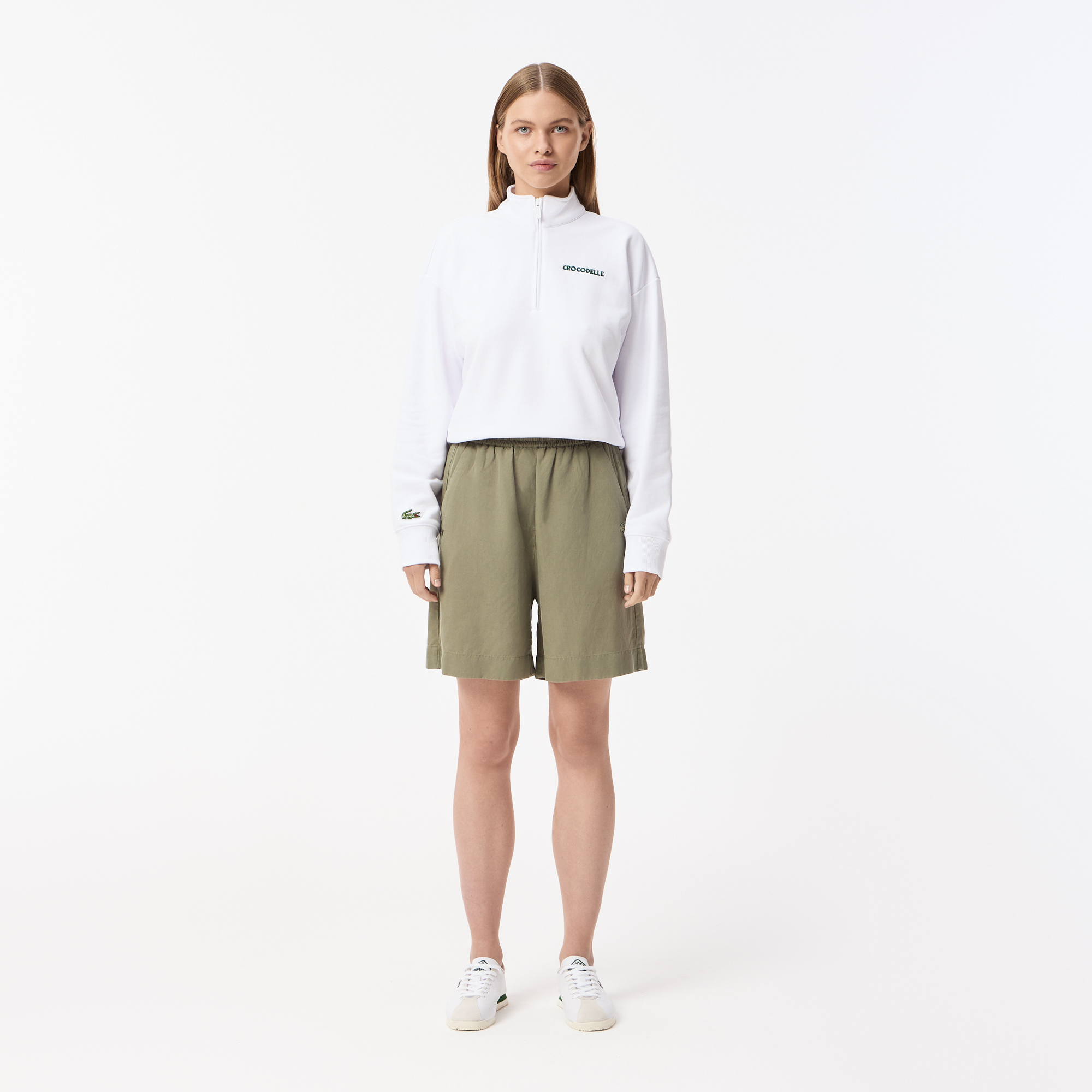 Женские шорты Lacoste из смеси льна