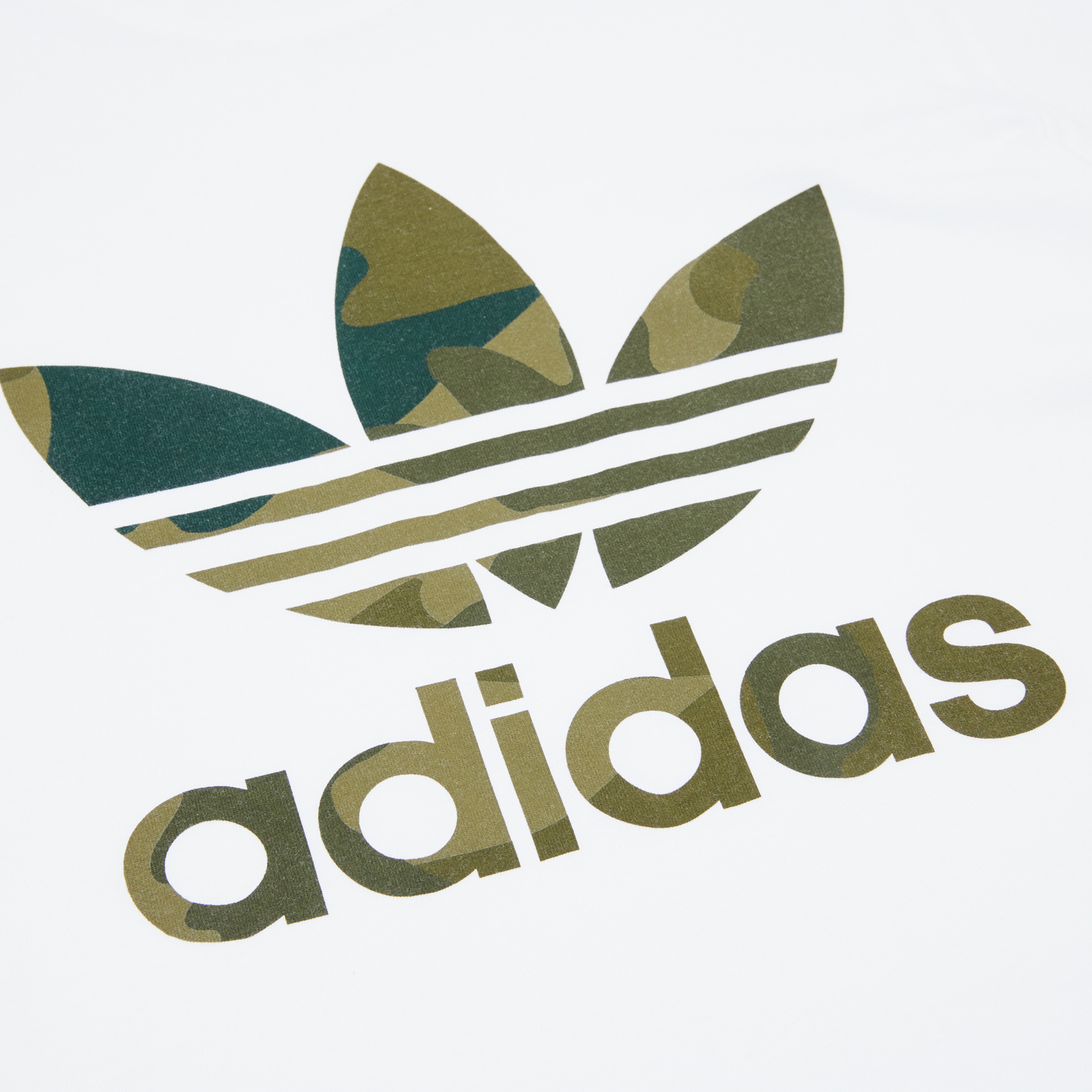 CAMOUFLAGE TEE ADIDAS, размер L, цвет белый ADFM3337 - фото 3