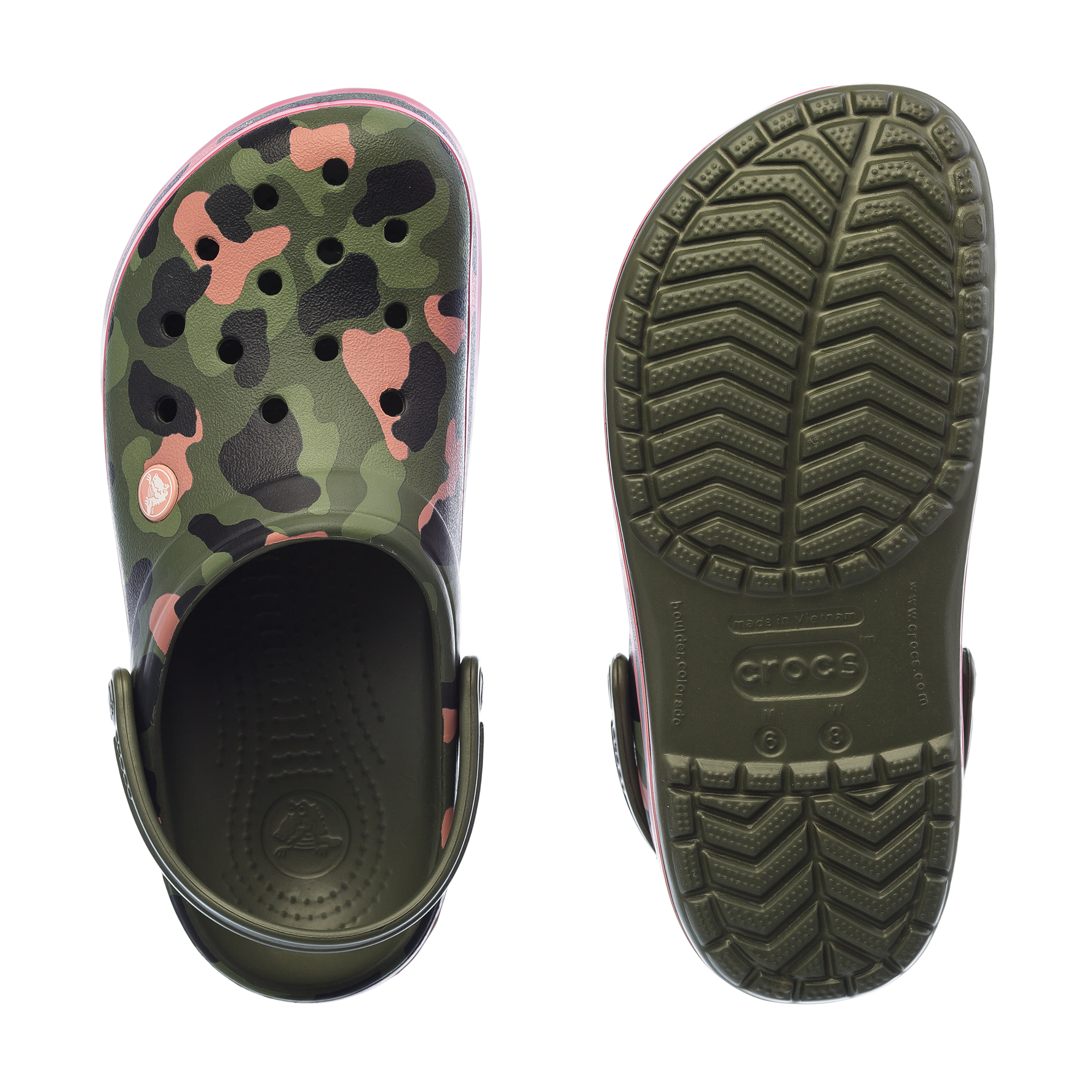 Crocband Seasonal Graphic Clog Crocs, размер 37-38, цвет зеленый CR205579 - фото 4