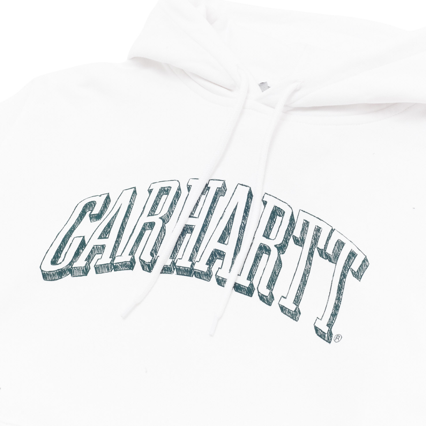 Hooded Scrawl Sweatshirt CARHARTT, размер L, цвет белый CTI030942 - фото 3