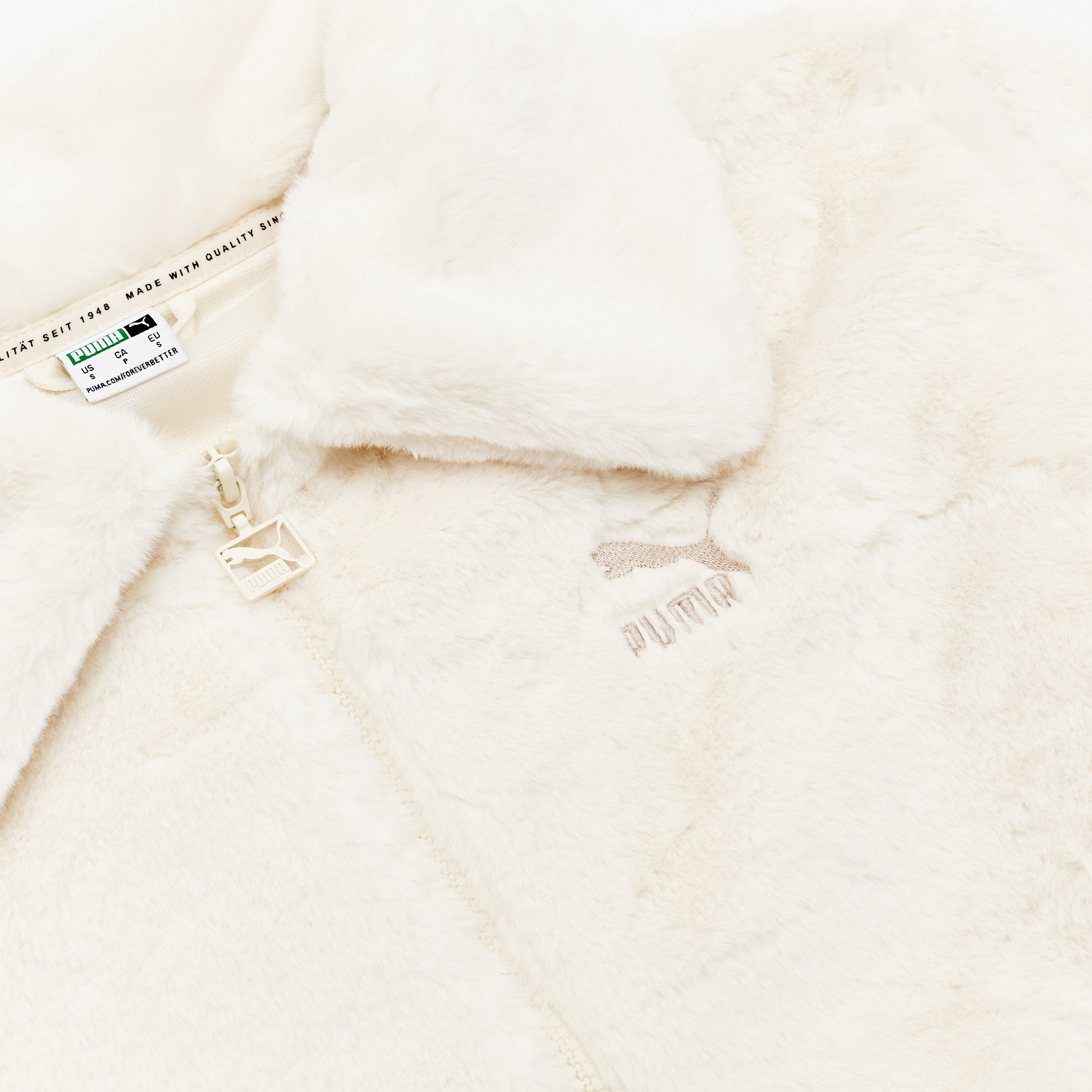 Classics Faux Fur Jacket PUMA, размер S, цвет белый PM535696 - фото 3