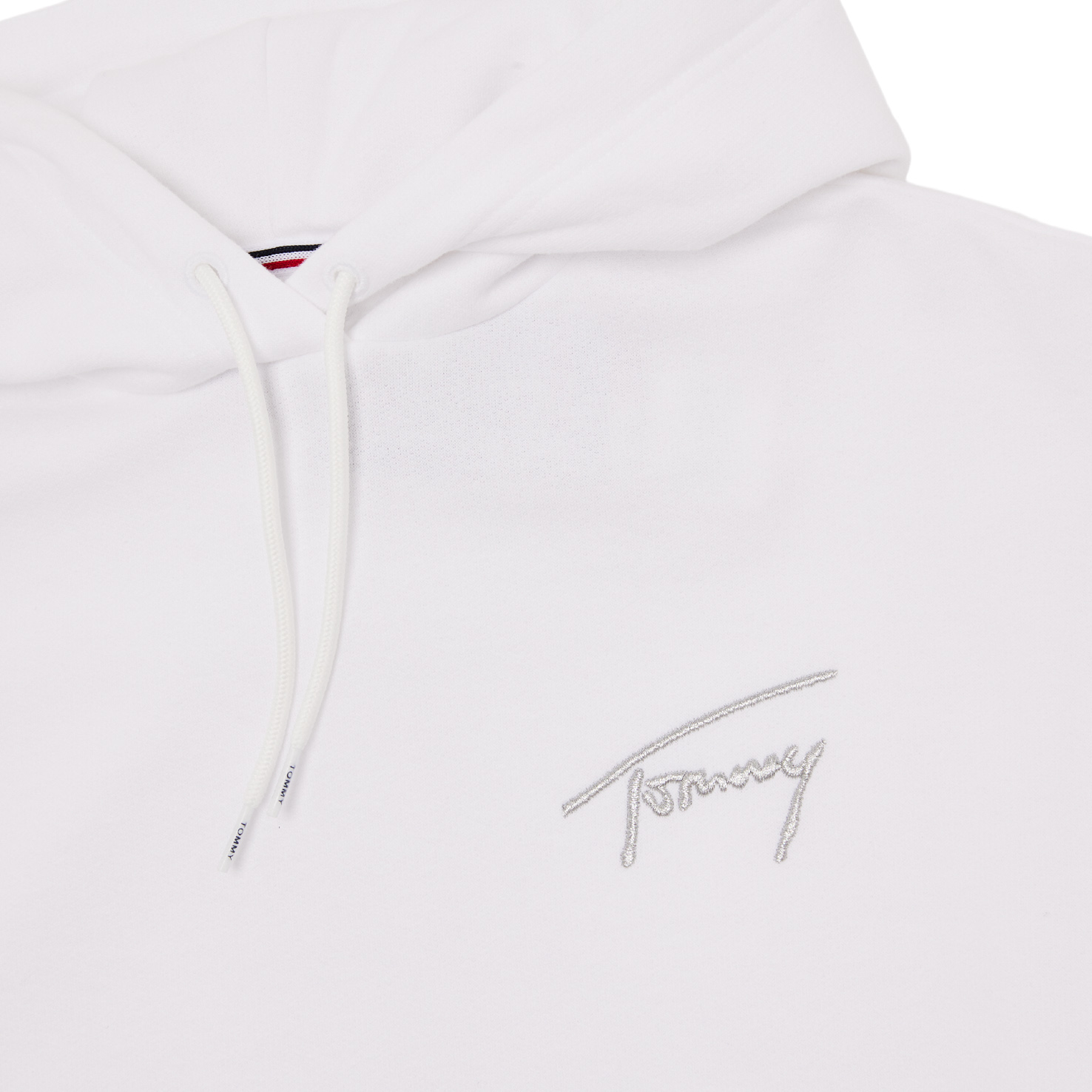OVERSIZED TOMMY SIGNATURE HOODIE TOMMY JEANS, размер XS, цвет белый TMDW0DW11815 - фото 3