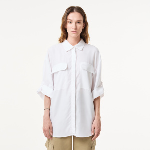 Женская Женская рубашка Lacoste из тенселя
