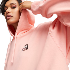 Женская толстовка PUMA DOWNTOWN Oversized Graphic Hoodie TR Pea