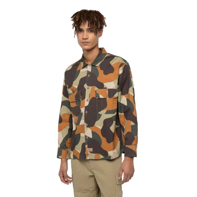 Мужская рубашка Dickies CAMO CANVAS WORK SHIRT