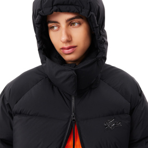 Женская куртка Lacoste Длинный пуховик  с капюшоном