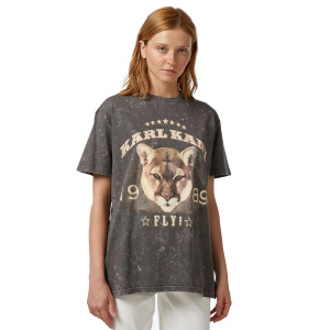 Женская футболка Karl Kani WOVEN SIGNATURE MOUNTAIN LION OS TEE
