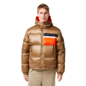 Мужской пуховик Мужская двусторонняя пуховая куртка Lacoste