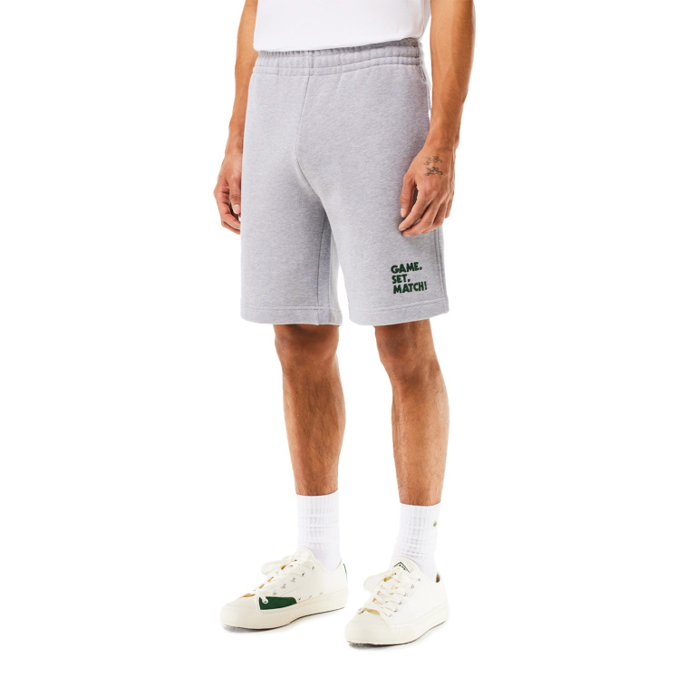 Мужские шорты Lacoste EMBROIDERED SLOGAN FLEECE JOGGER SHORTS