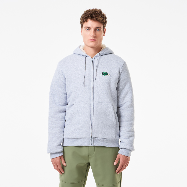 Мужская Мужская утеплённая толстовка Lacoste на молнии