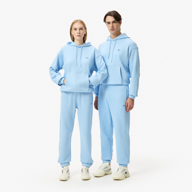 Спортивные хлопковые брюки Lacoste унисекс свободного кроя