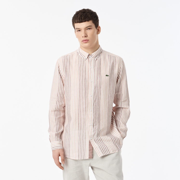 Мужская Мужская рубашка Lacoste из льна