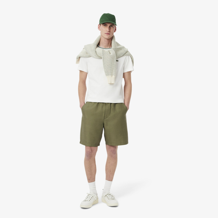 Мужские Мужские шорты Lacoste из смеси льна и вискозы
