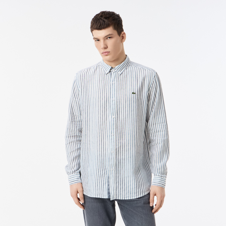 Мужская Мужская рубашка Lacoste из льна
