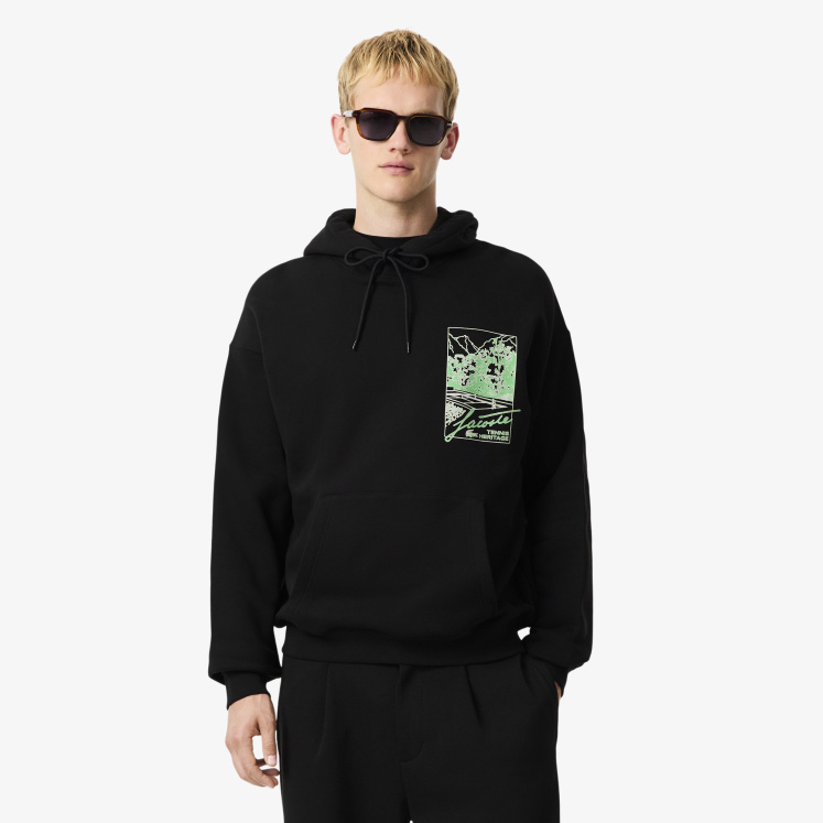 хлопковый свитшот Lacoste свободного кроя
