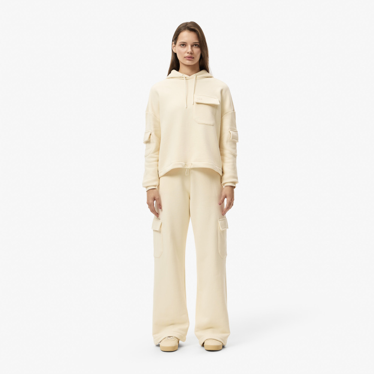 Женские хлопковые спортивные брюки Lacoste свободного кроя
